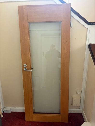 Oak glazed internal double doors