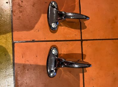 Classic mini chrome boot hinges