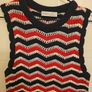 Retro style sleeveless knit top, 100% cotton size L(UK12) Image 2