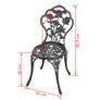 Bistro Chairs 2 pcs Cast Aluminium Green Image 2