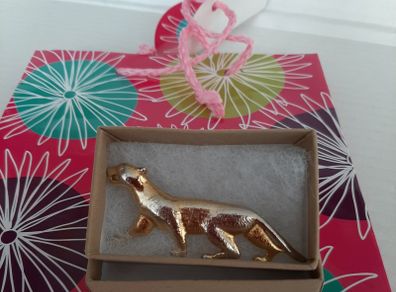 Vintage panter broach in gift box