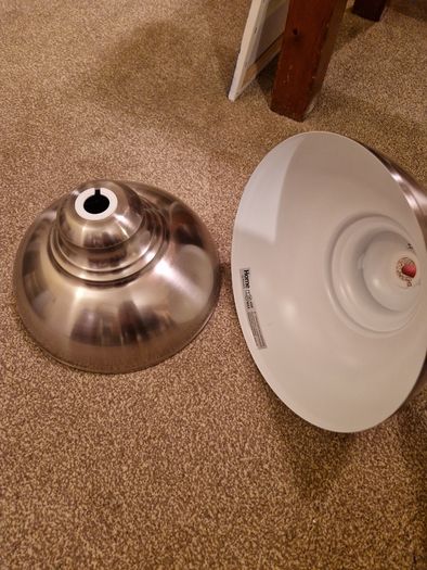Retro Chrome Metal Ceiling Shades