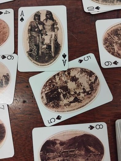 Native American Playing cards and tin