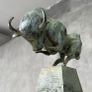 Raging  Bull Sculpture - Patinated Bronze Image 8
