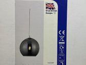 Ball Pendant - Chrome Metal & Smoked Glass