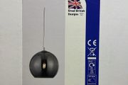 Ball Pendant - Chrome Metal &amp; Smoked Glass