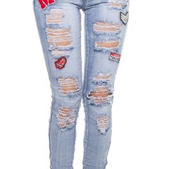 Skinny_Jeans_DeStroyed_look_with_patches__Color_JEANSBLUE size s