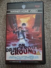 On Dangerous Ground ex rental VHS big box 1986