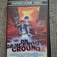 On Dangerous Ground ex rental VHS big box 1986