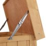 Wooden Garden Shed, Outdoor Storage Shed with Double Doors and Hinged Roof, Compact Size, 74 x 43 x 88cm, Burlywood Image 4