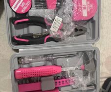 Brand New Pink Household Tool Set in Storage Case