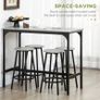 Five-Piece Industrial-Style Bar Table Set - Grey/Black Image 2