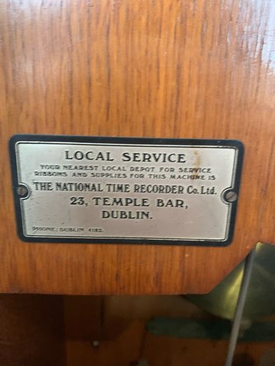Vintage National Time Recorder Co Ltd., London Time. Antique Clock.