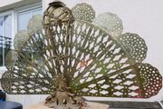 Vintage Art Deco Antique Brass Fan Fireplace Screen H24" x 34"