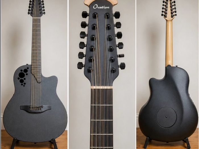 Ovation Pro Series Elite 2058-TX Guitar with moulded Ovation Hard Case
