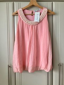 J'amie la vie Paris silk top, new (12-14)