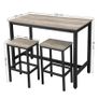 New Vintage Bar Table Set with 2 Stools - FREE P&P Image 4