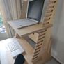 Adjustable Standing Desk Converter / Wooden Desk Riser (Birch Plywood) Image 5