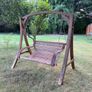Wooden Garden Swing Chair Good Condition Image 3