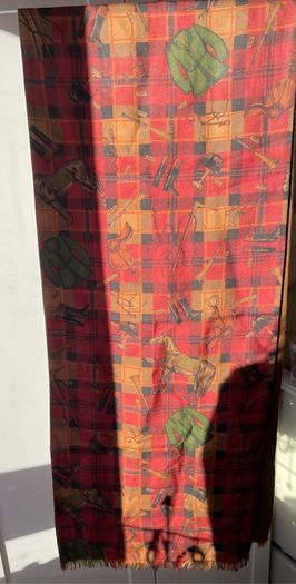 Vintage Polo Ralph Lauren country equestrian scarf
