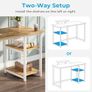 Office Desk with Monitor Stand,100cm with Reversible Storage Shelves Image 4