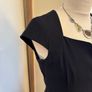 Hobbs Black Capped Sleeves / Shift Dress Fully Lined - Size 10 Image 3