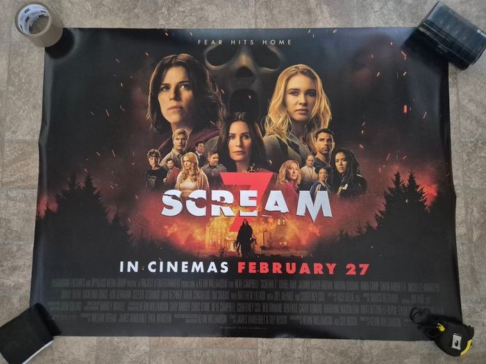 Scream 7 - Original Uk Quad Film Poster- 2026- Official Cinema Release Horror Movie