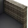 4 Piece Garden Lounge Set with Cushions Poly Rattan Grey Image 3