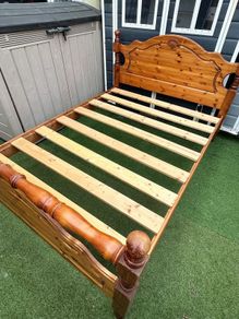 Magnificent Extremely Solid 5Ft Pine Wooden King Size Bed Frame - Can Deliver