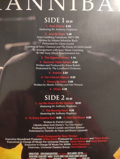 Hannibal Original Motion Picture Soundtrack - Hans Zimmer Vinyl