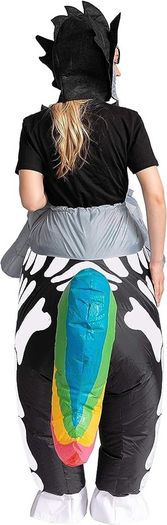 Creations inflatable Halloween Costume Ride A Skeleton Unicorn Ride On Inflatable Costume - Adult Unisex One Size (FREE SHIPPING)