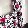Belle Poque Floral Fit & Flare Dress UK 14/16 Full Skirt Vintage Style Image 2