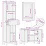 3 Piece Bathroom Furniture Set Black Image 9