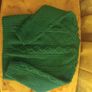 Vintage 80's Child's Handknit Green Aran Jumper Image 3