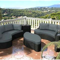 Garden furniture rattan day bed sofa set