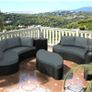 Rattan garden furniture day bed sofa Image 7
