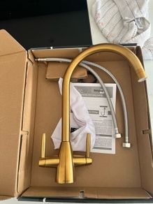 Gold kitchen tap