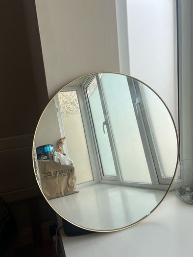 Large golden mirror