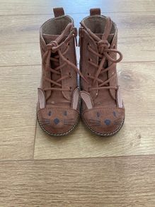 Mink Leather Lace Up Bunny Boots - NEXT (UK7)