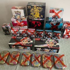 Pokemon ETBs, Booster Boxes, Half Boosters, Smaller Boxes and 151 Tins