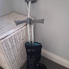 Medical boot & Cruches