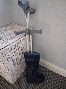 Medical boot  & Crutches