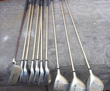 RAM golf irons and putter. And woods. Right handed clubs.