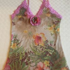 Rare A-Wear Vintage Floral Cami with Corsage - Size 12 - Y2K