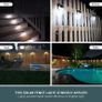 8 Pack Solar LED Fence Garden Lights - Solar Powered Outdoor Wireless LED Lights Waterproof Decoration Lamp for Railing Fence, Deck, Step Yard Patio (Pack of 8) Image 5
