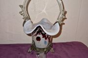 Murano glass posy basket
