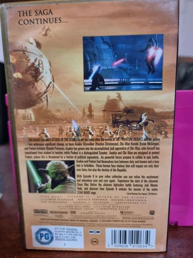 Star Wars episode II Attack of the Clones VHS