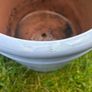 2 Glazed Light Blue Terracotta Pots Image 4