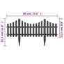 17 pcs Lawn Dividers 10 m Brown Image 4