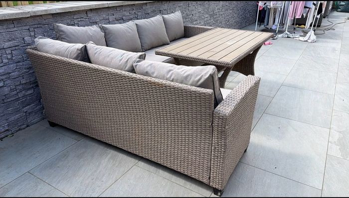 Corner rattan furniture